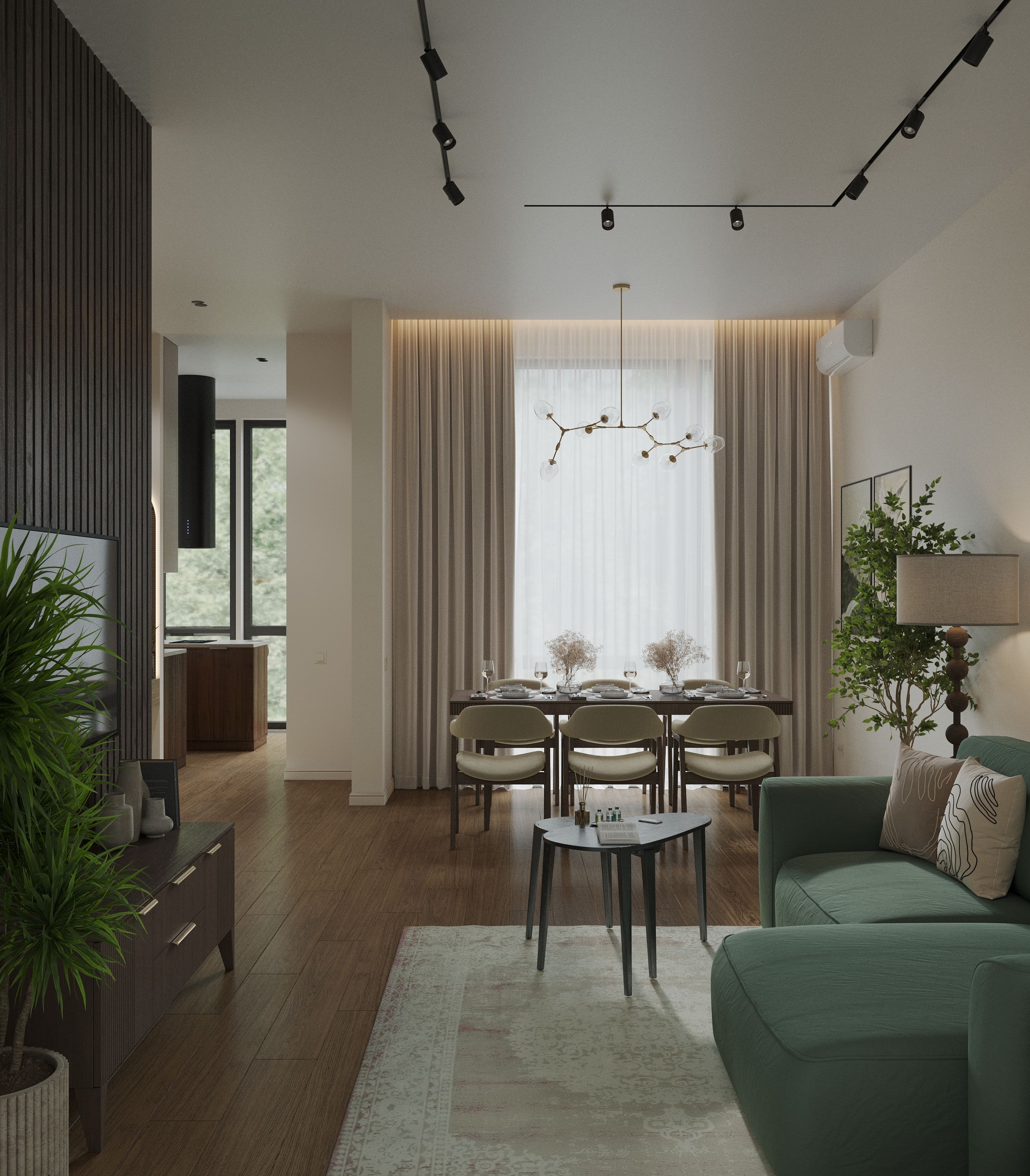 Дизайн-проект квартиры 70 м² для молодой семьи в Москве
